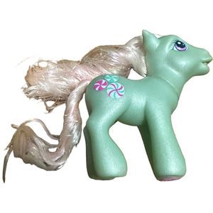G3 Hasbro My Little Pony MINTY Peppermint Candy Heart White Hair MLP 2002